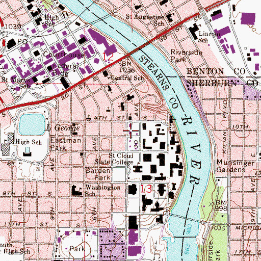 Topographic Map of Stateview South, MN