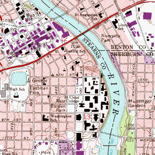 Topographic Map of Stateview North, MN