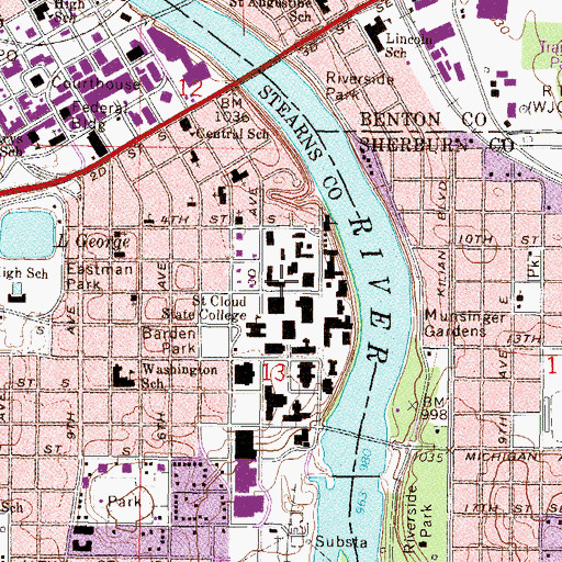 Topographic Map of Health Center, MN