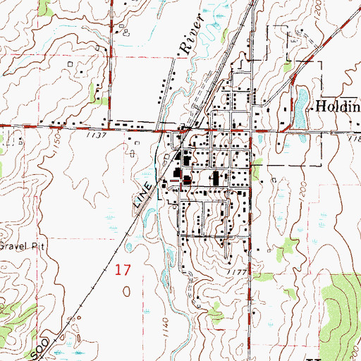 Topographic Map of Holdingford Police Department, MN