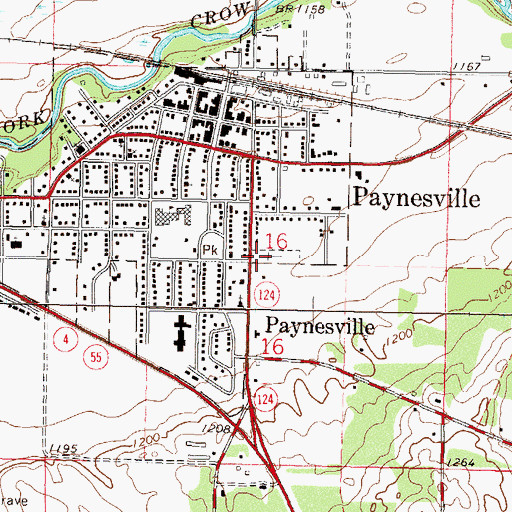 Topographic Map of Saint Louis Catholic Church Cemetery, MN