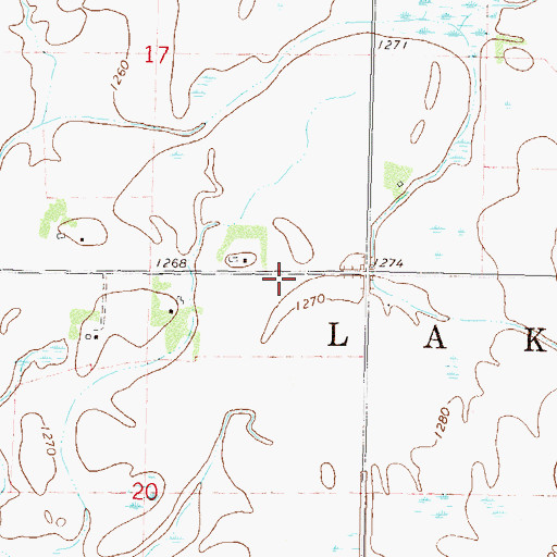 Topographic Map of Saint Paul's Lutheran Cemetery, MN