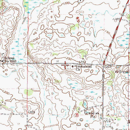 Topographic Map of Immanuel Lutheran Church Cemetery, MN
