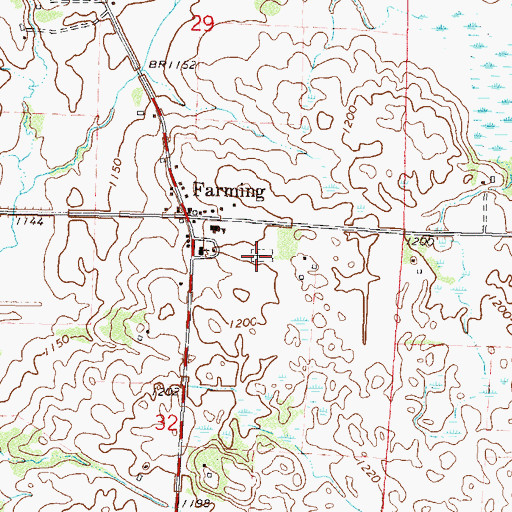 Topographic Map of Saint Catherine's Cemetery, MN