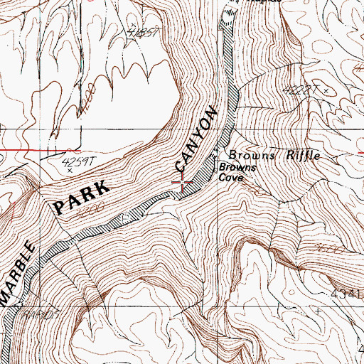 Topographic Map of Browns Cove, AZ