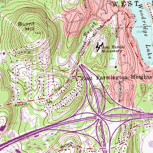 Topographic Map of East Farmington Heights, CT
