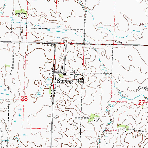 Topographic Map of Saint Michael Cemetery, MN
