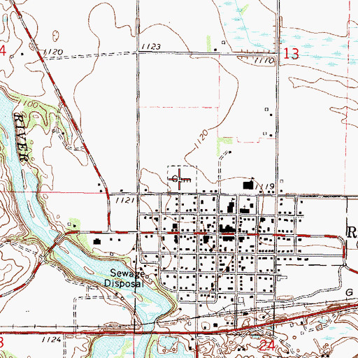 Topographic Map of Saints Peter and Paul Cemetery, MN