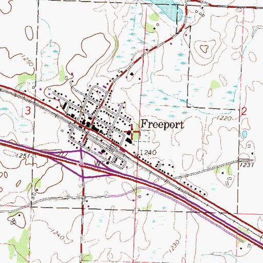 Topographic Map of Sacred Heart School, MN