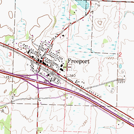 Topographic Map of Sacred Heart Cemetery, MN