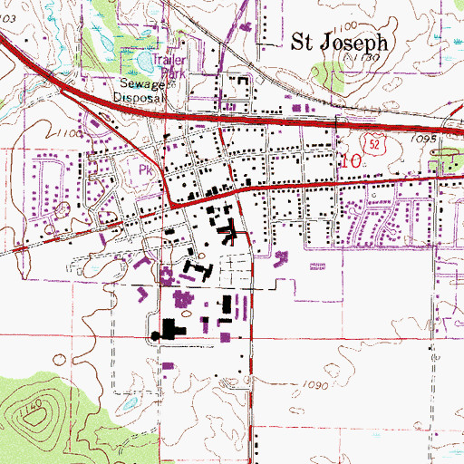 Topographic Map of Main Building, MN