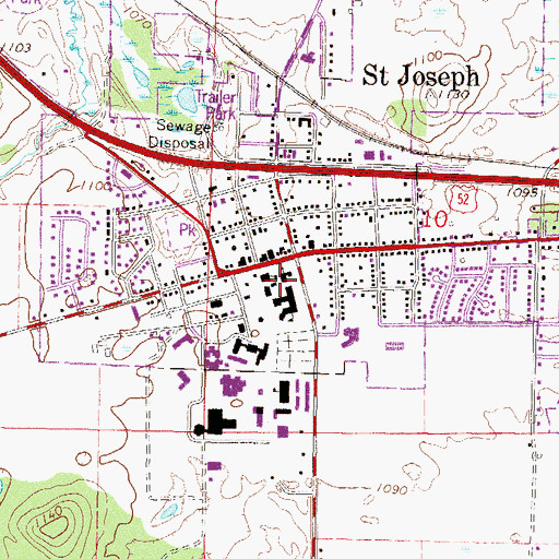 Topographic Map of Main Monastery Building, MN