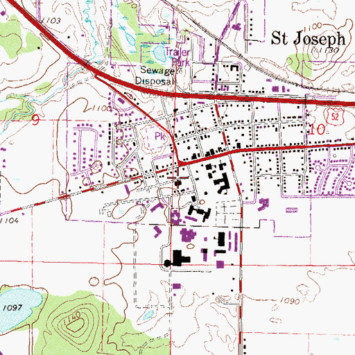 Topographic Map of Power House, MN