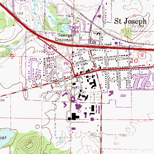 Topographic Map of Monastery, MN