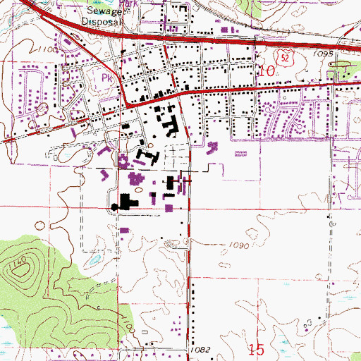 Topographic Map of East Apartments, MN