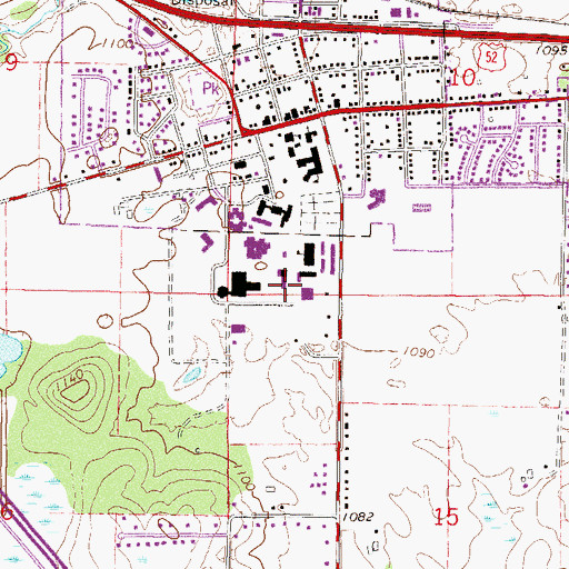 Topographic Map of Murray Hall, MN