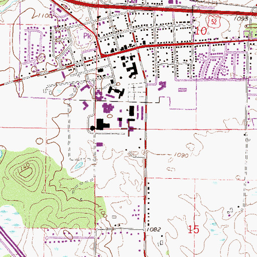 Topographic Map of Haehn Campus Center, MN