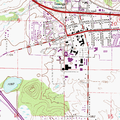 Topographic Map of Lottie and Frank J Ardolf Jr Hall, MN