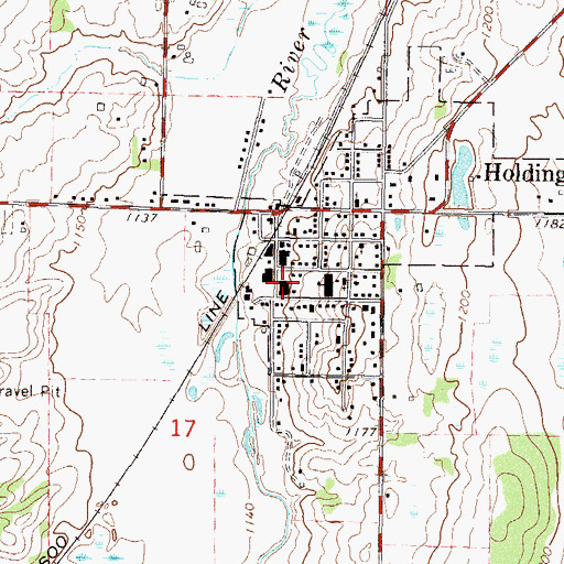 Topographic Map of Holdingford City Hall, MN