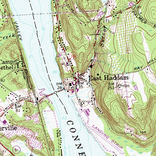 Topographic Map of East Haddam, CT
