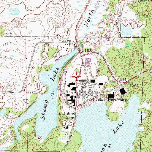 Topographic Map of Virgil Michel House, MN