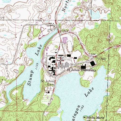 Topographic Map of Simons Hall, MN