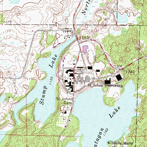 Topographic Map of Guild Hall, MN