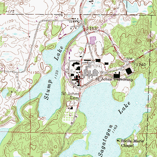 Topographic Map of Liturgical Press, MN