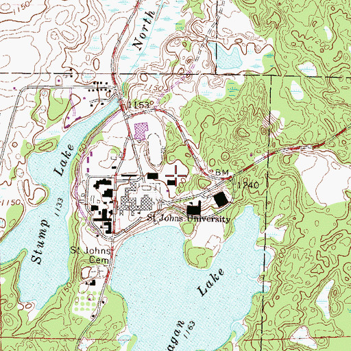 Topographic Map of New Science Building, MN