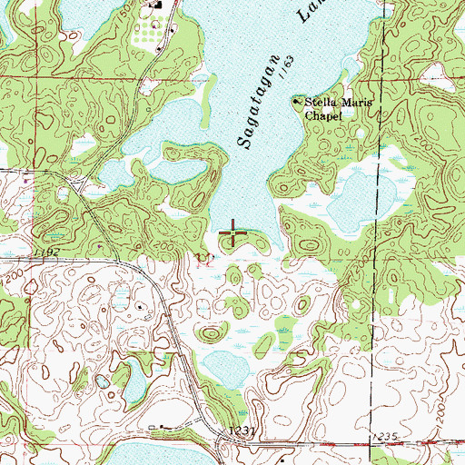 Topographic Map of Clemens Stadium, MN