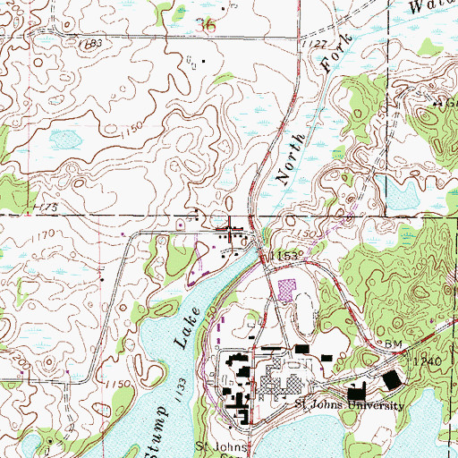 Topographic Map of Seidenbusch Apartments, MN