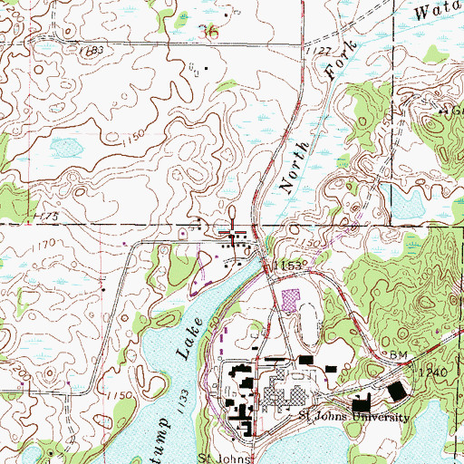 Topographic Map of Saint Vincent Court, MN