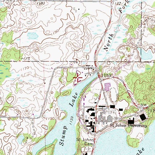 Topographic Map of Institute for Ecumenic Cultural Research, MN