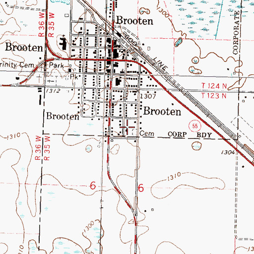 Topographic Map of Christian Reformed Church, MN