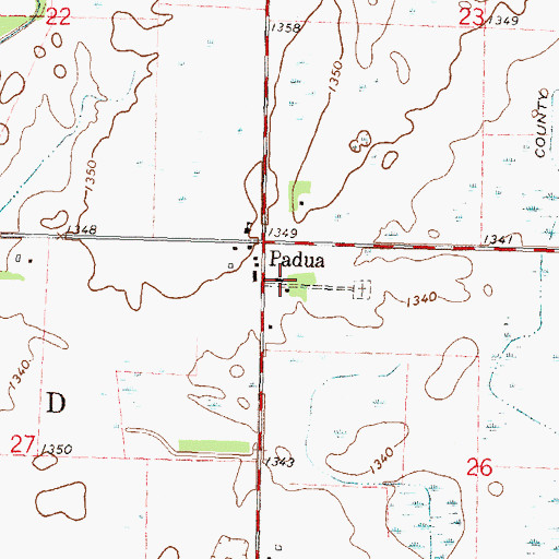 Topographic Map of Saint Anthony of Padua Church, MN