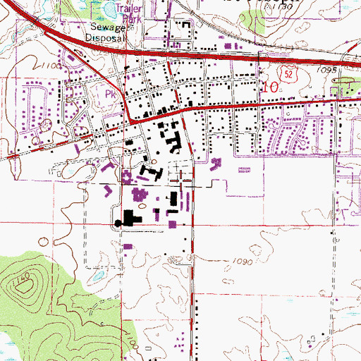 Topographic Map of Monastic Cemetery, MN