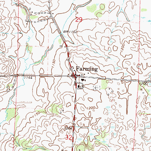 Topographic Map of Farming Post Office (historical), MN