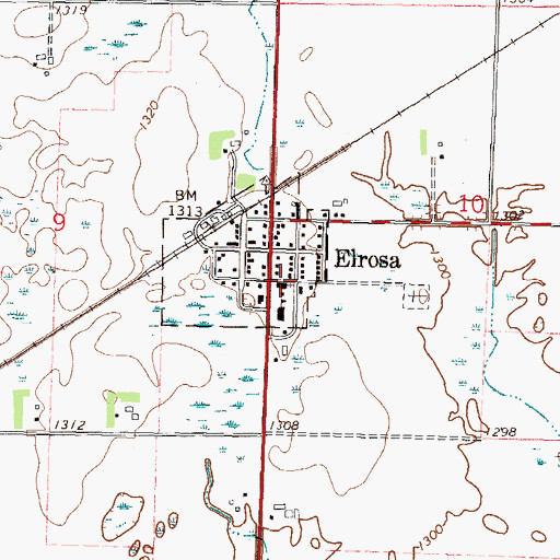 Topographic Map of Saint Peter and Paul Church, MN
