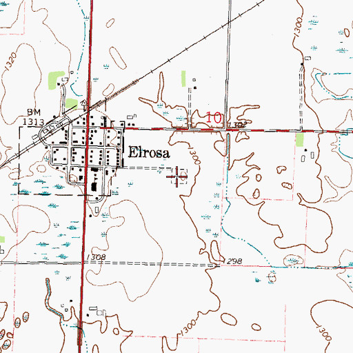 Topographic Map of Saints Peter and Paul Cemetery, MN