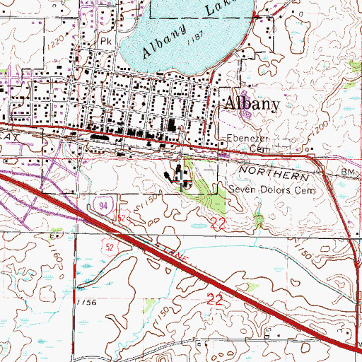 Topographic Map of Holy Family School, MN