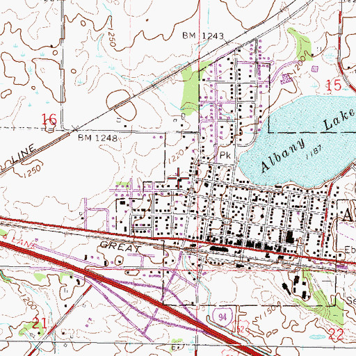 Topographic Map of Our Saviour's Lutheran Church, MN