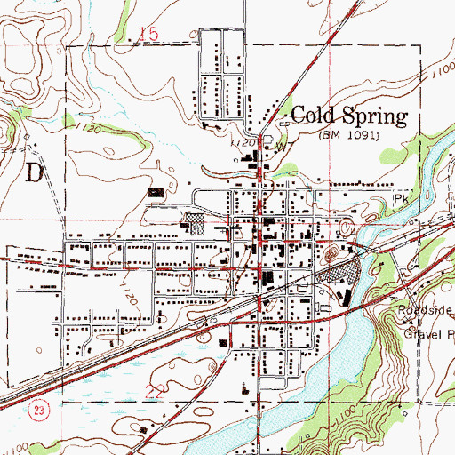 Topographic Map of Saint Boniface Grade School, MN