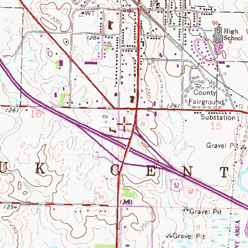 Topographic Map of Sinclair Lewis Interpretive Center, MN