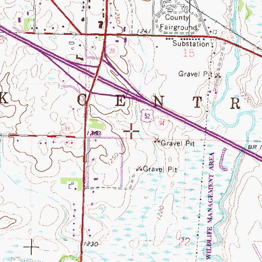 Topographic Map of I-94 Raceway, MN