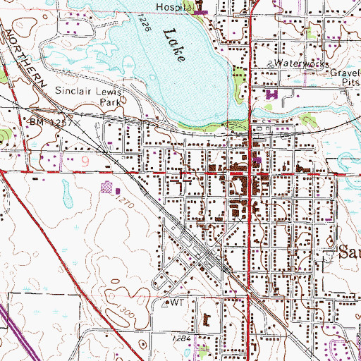 Topographic Map of Zion Lutheran Church, MN