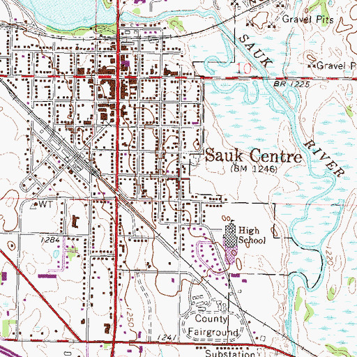 Topographic Map of Our Lady of Angels Church, MN