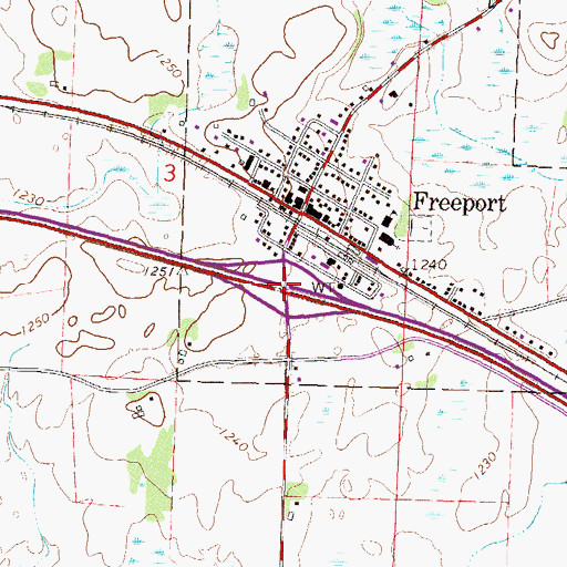 Topographic Map of Interchange 140, MN