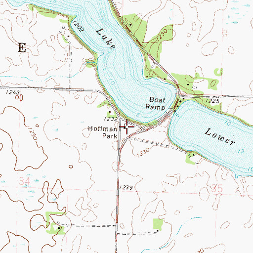 Topographic Map of Elk Lake Beach Campground, MN