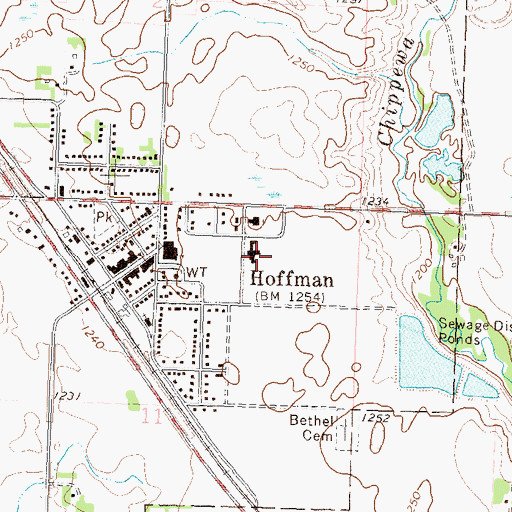 Topographic Map of Hoffman Good Samaritan Center, MN