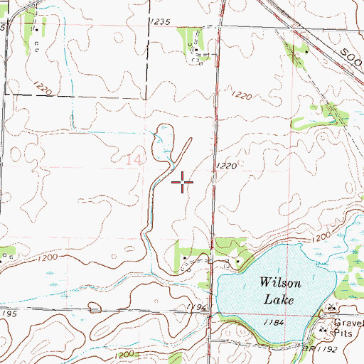 Topographic Map of Messiah Lutheran Church, MN